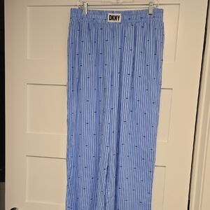 DKNY Light Blue Striped Lounge Pants
